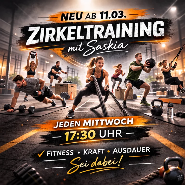 Zirkeltraining mit Saskia jeden Mittwoch in der Fitness Farm Steiger